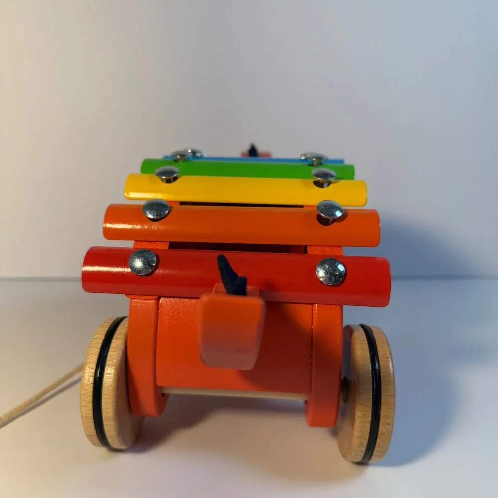 Classic World Dinosaur Xylophone Wooden Pull Along Musical Montessori Toy